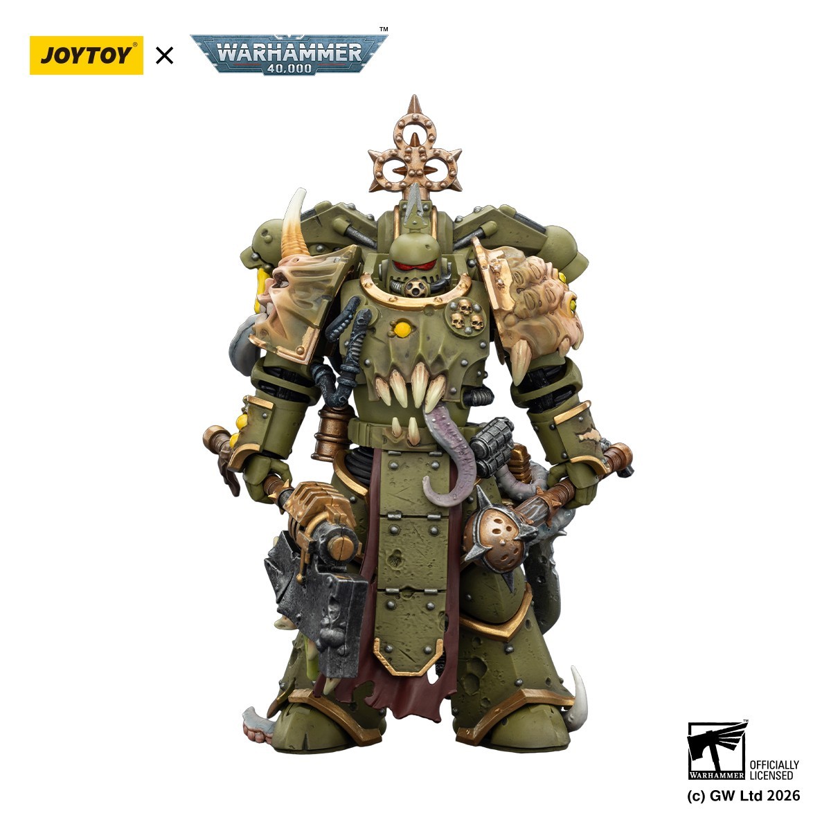 JOYTOY Warhammer 40K 1/18 Action Figure Death Guard Plague Marine Model