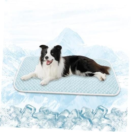 MICROCOSMOS Pet Cooling Mat & Sleeping Pad- Breathable 40" x 28" BlueWhite