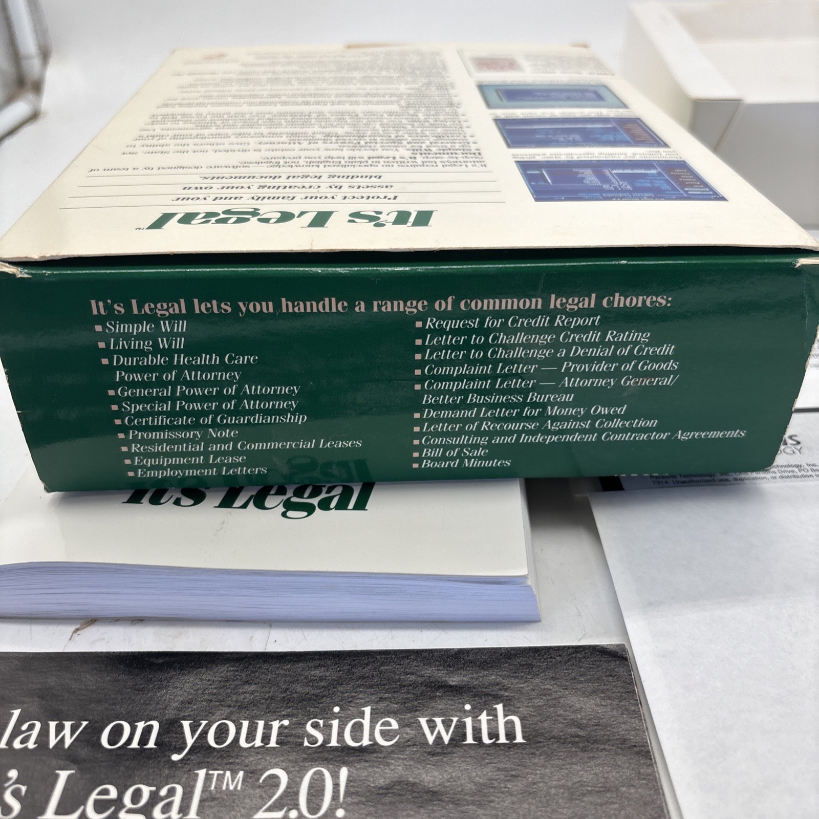 “It's Legal” 2.0 Parsons Technology Computer Software Lawyer Software Complete