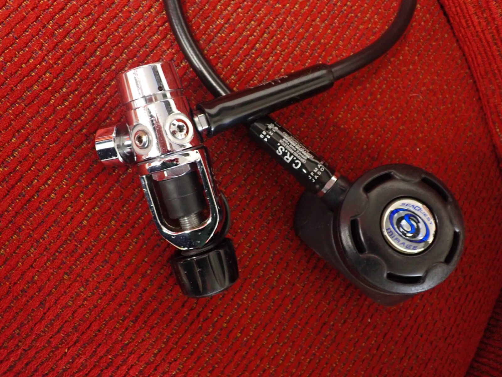 Seaquest Scuba Diving Regulator Mirage Stage Tank use W SPG Tests good.
