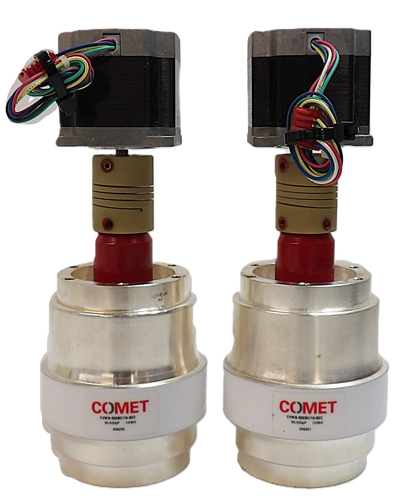 Comet CVMN-500BC/10-BEC RF Variable Vacuum Capacitor Lot of 2 Working