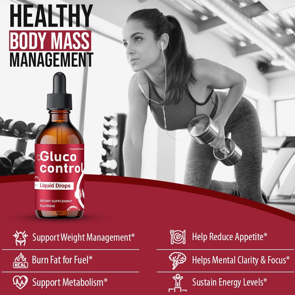 GlucoControl Liquid Drops, Max Strength, Gluco Control Supplement (2 pack)