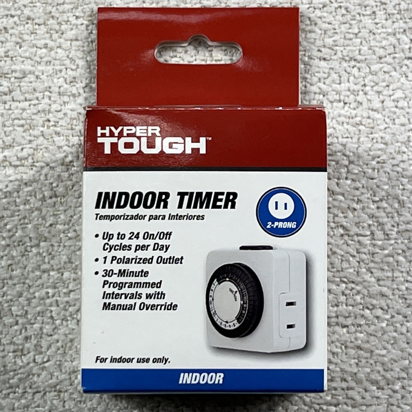 Hyper Tough Indoor Timer Up To 24 On/Off Cycles Per Day 15AMP