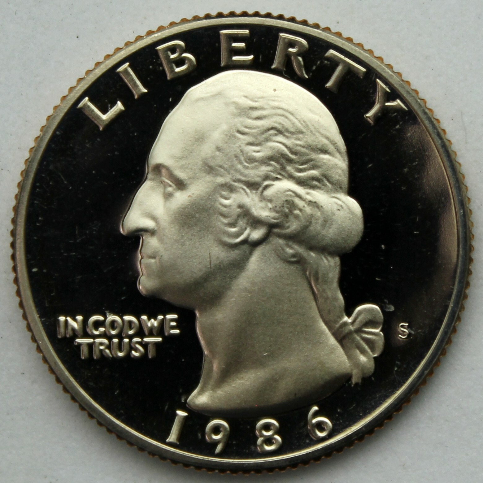 1986-S Proof Washington Quarter
