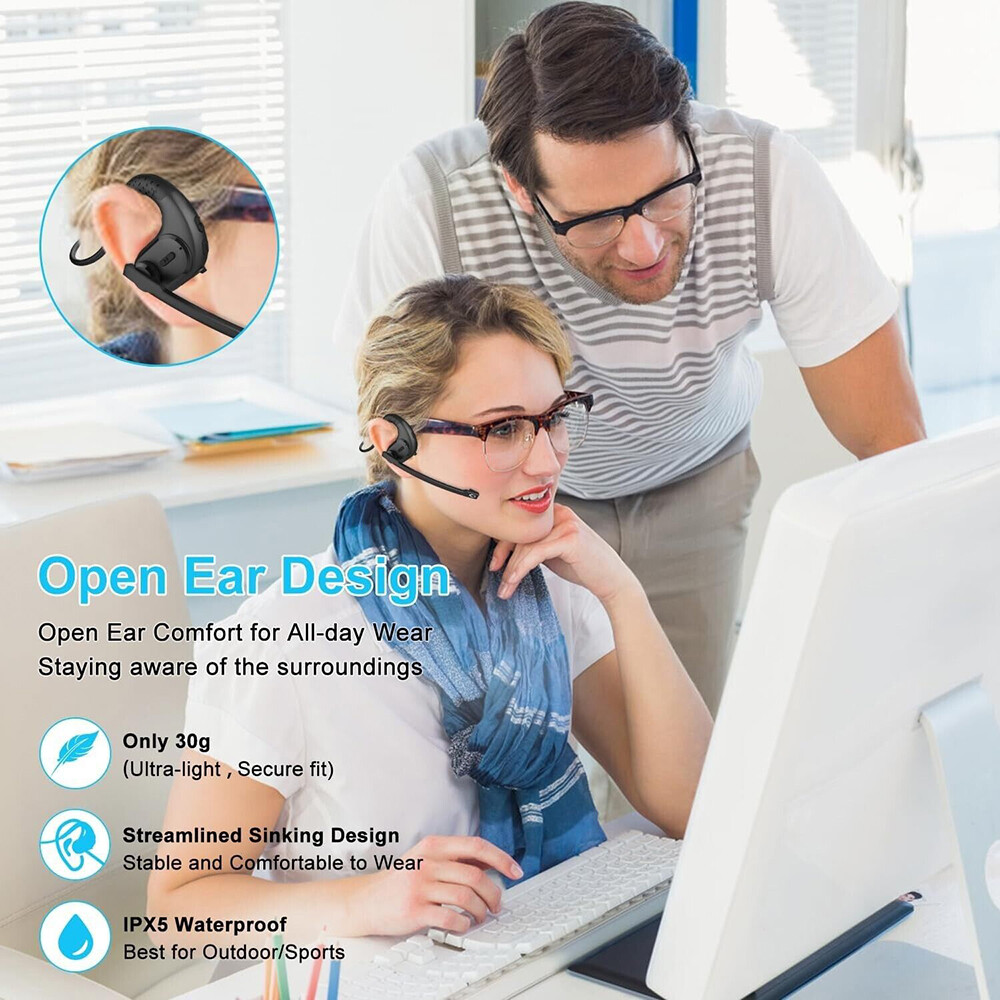 Mpow Bluetooth Headset & Magnetic Mic Wireless Sport Headphone Bone Conduction
