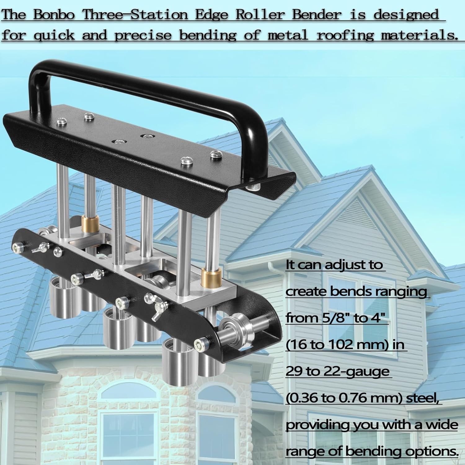 ER3 Three-Station Edge Roller Sheet Metal Edge Roller Bender,0-90° Bending Angle