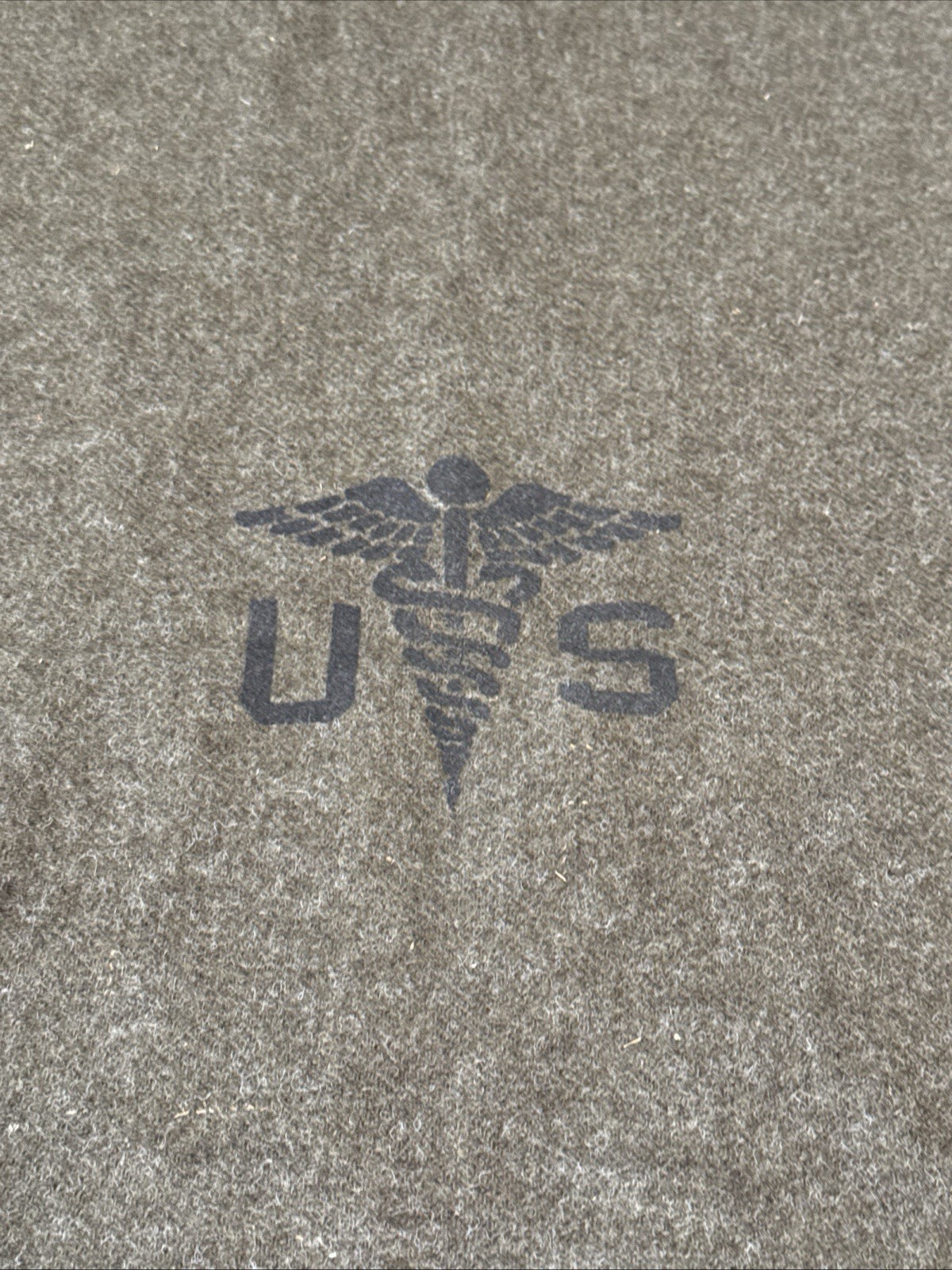 FARIBAULT U.S. Military Medical 64"x86" Army Blanket Virgin Wool USA Olive Green
