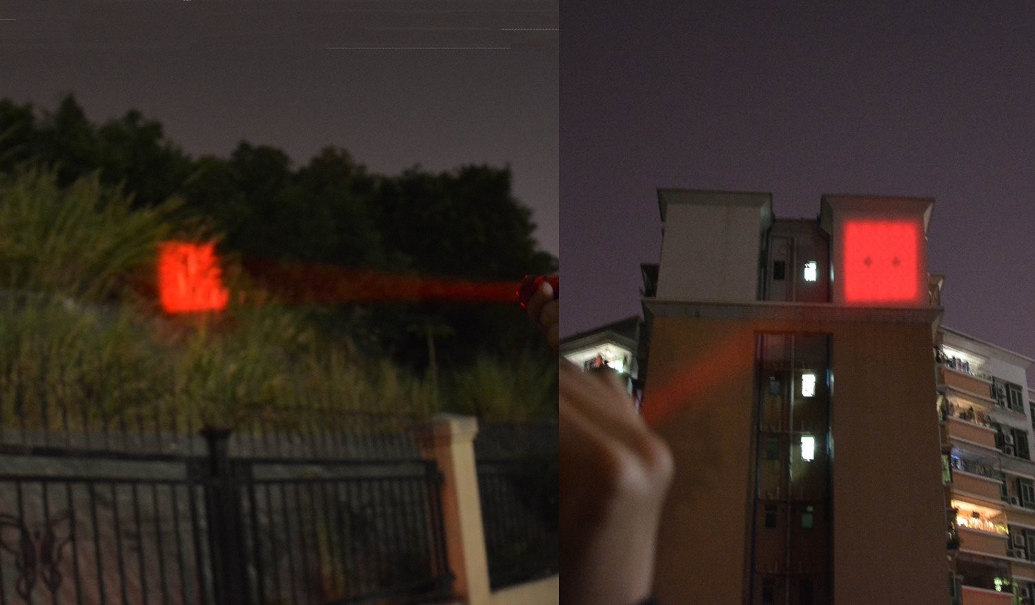 Scalable Red Flashlight, 3 Mode Red Beam, Long Range - Black