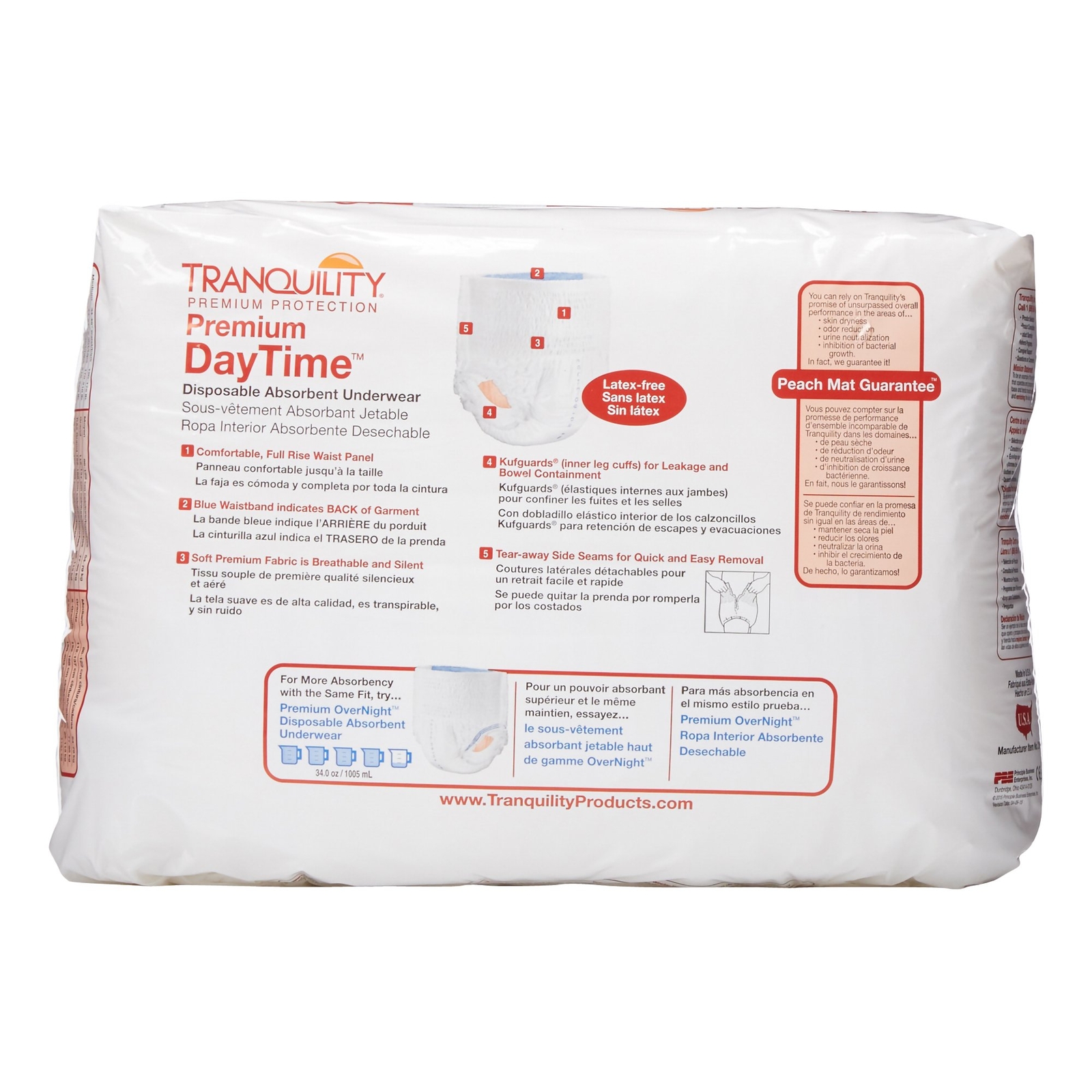 Tranquility Disposable Underwear Large Heavy 64 Ct