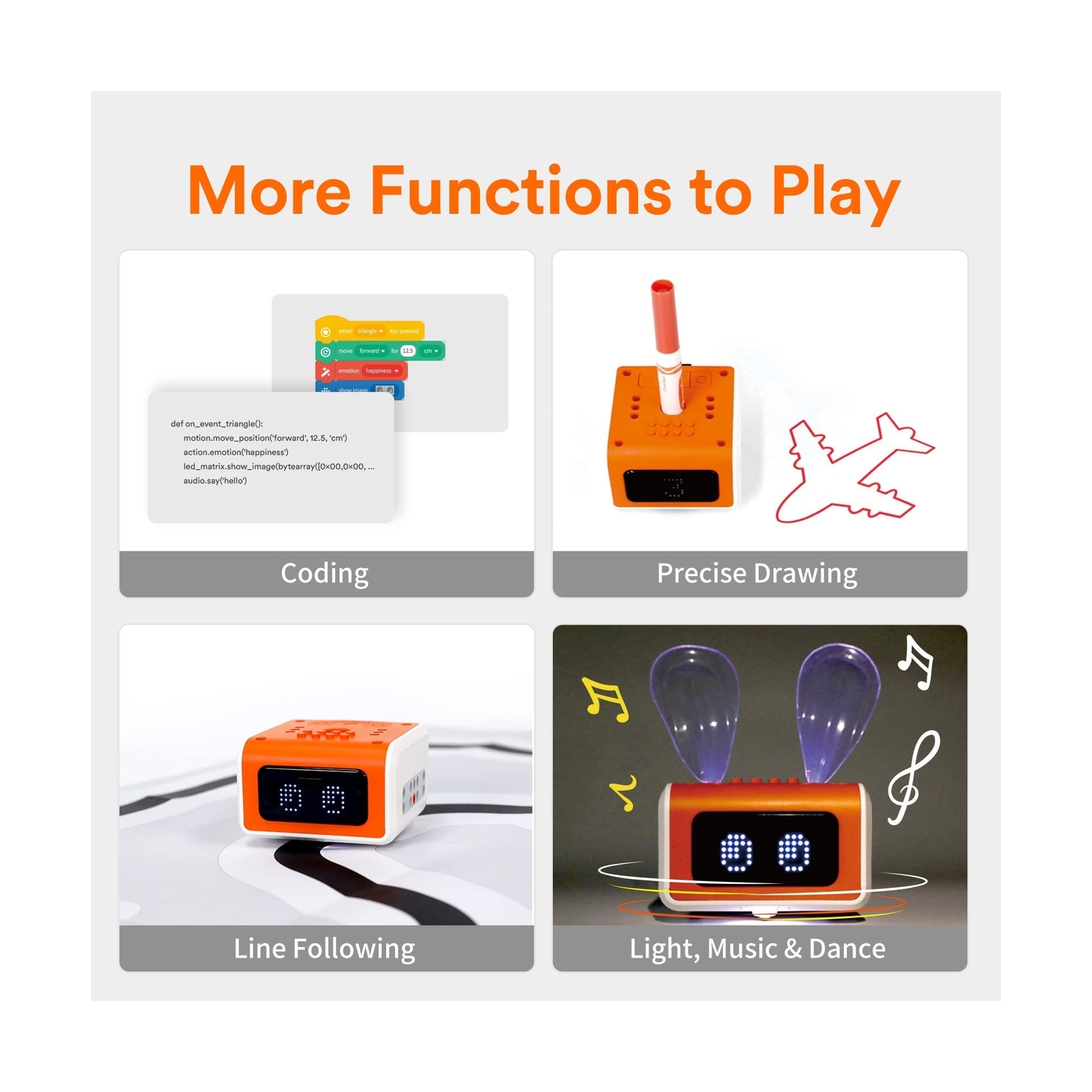 VinciBot Coding Robot for Kids 8-12, STEM Educational Toy, Scratch&Python Pro...