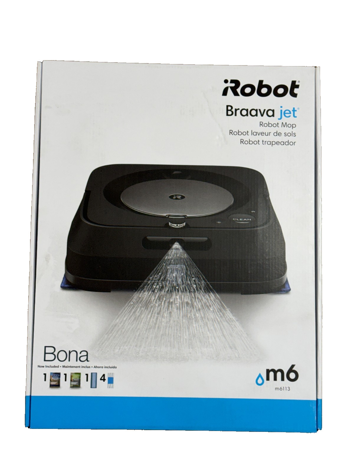 IRobot Braava Jet Precision Spray M6113 Ultimate Robot Mop, Recharge, WiFi Alexa