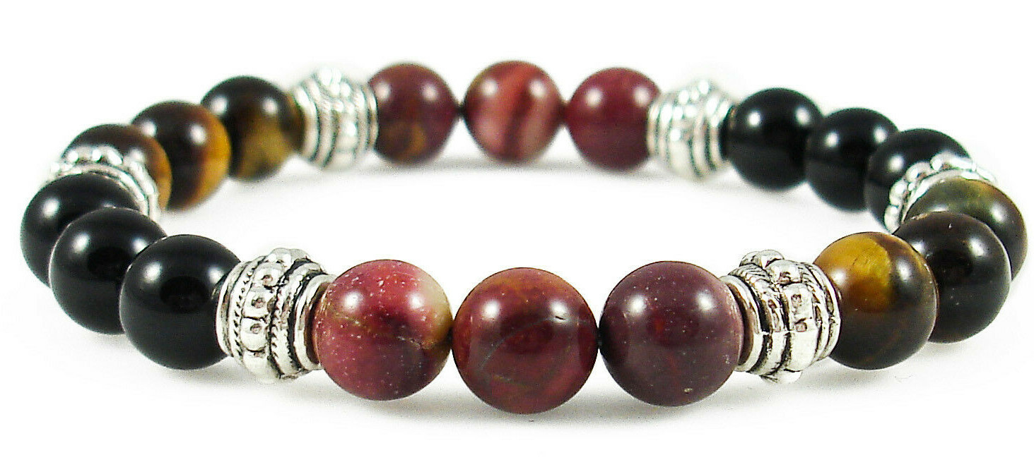 DEALING WITH CHANGE 8mm Crystal Intention Bracelet w/ Description Card- Healing