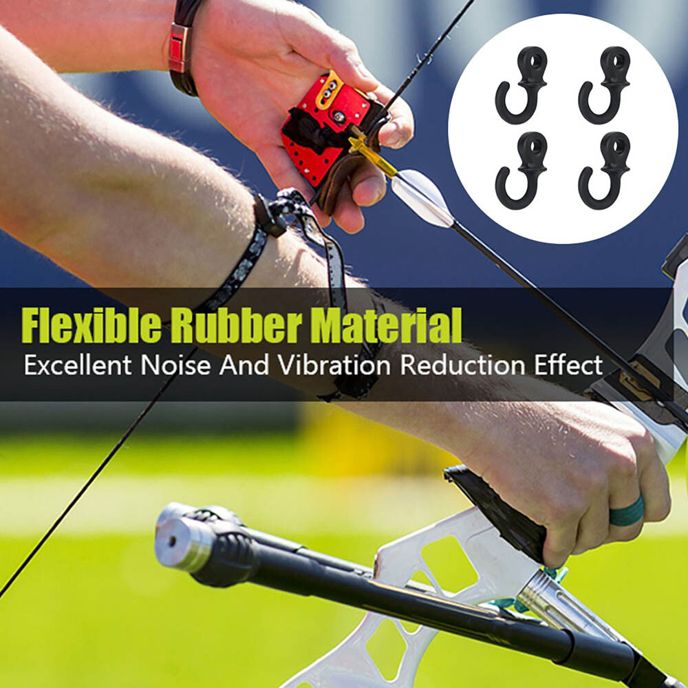8pcs Archery Compound Bow String Stabilizer Monkey Tail Rubber Silencer Dampener