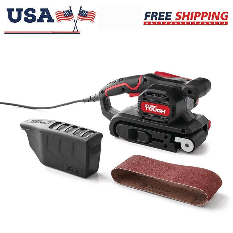 6-Amp Belt Sander 3x18-Inch Corded Electric Ergonomic Handles Power Hand Tools