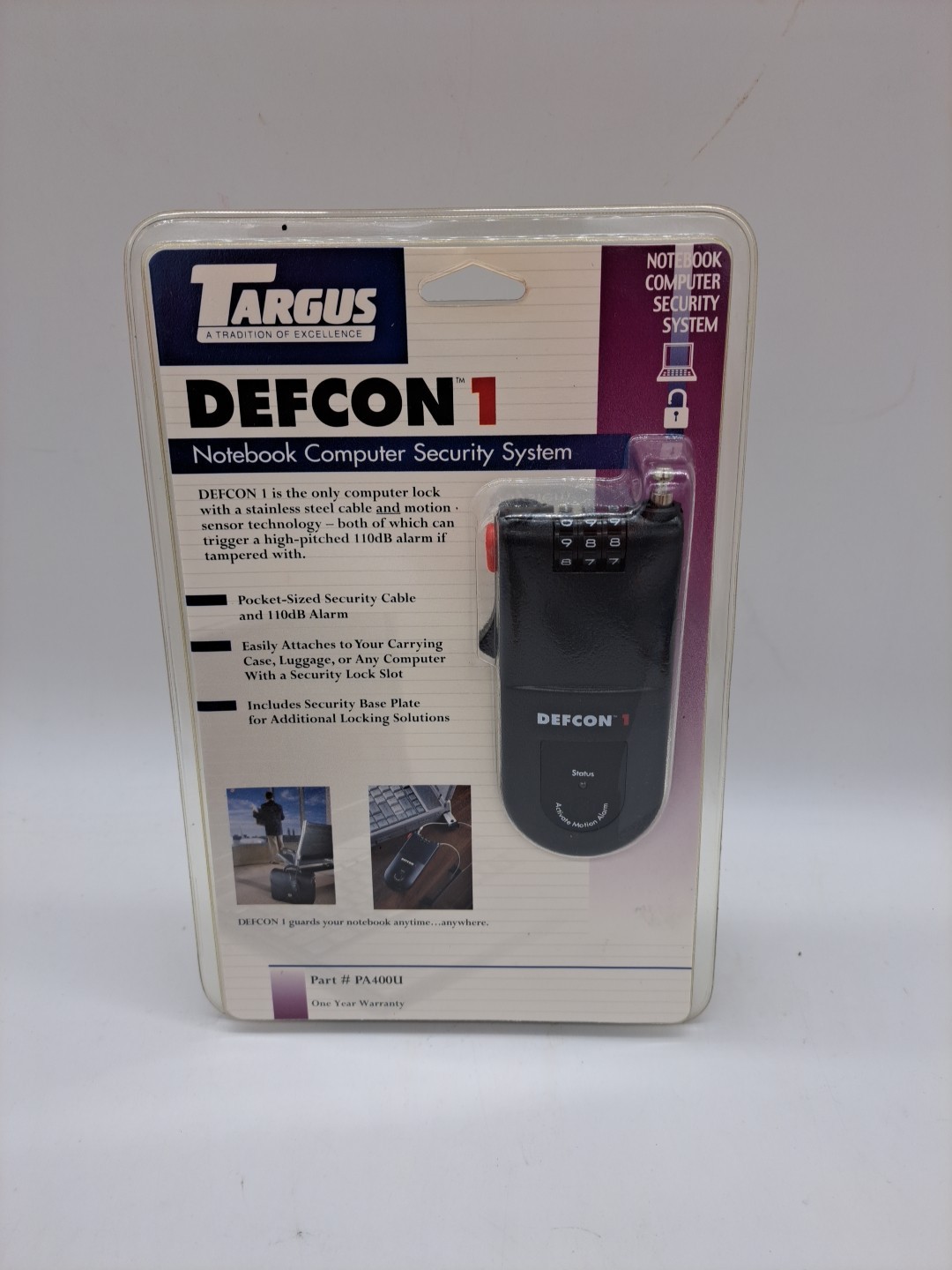 Targus DEFCON 1 Notebook Computer Security System Lock Part #PA400U NEW SEALED