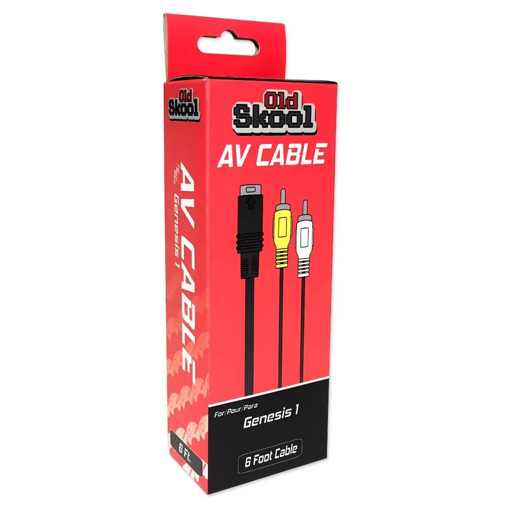 Old Skool Genesis 1 AV Cable RCA Connection Cord 6 feet