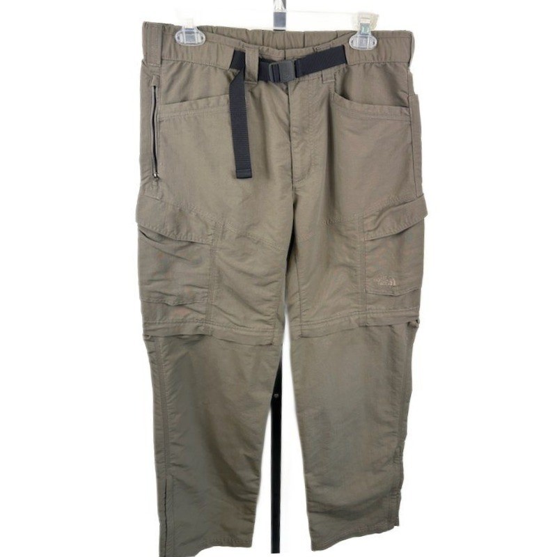 The North Face Mens Convertible Hiking Pants Shorts Olive Size M/M Medium