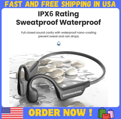 IPX6 New Waterproof Wireless Bluetooth Noise Canceling Bone Conduction Headphone