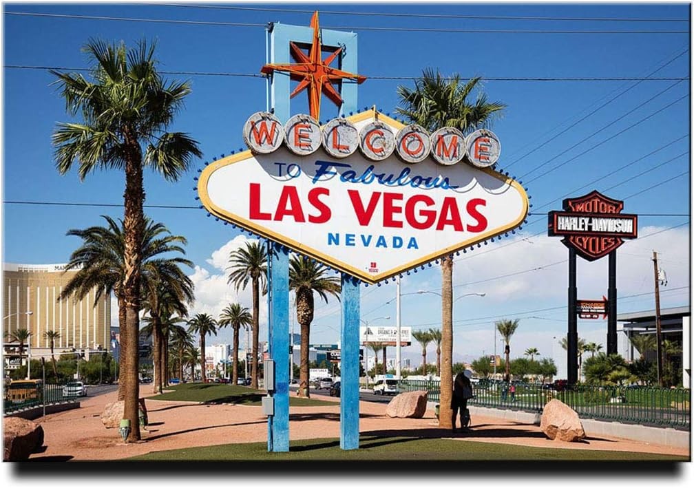 Welcome to Fabulous Las Vegas Fridge Size 2" x 3" (50mm x 75mm), True Colors