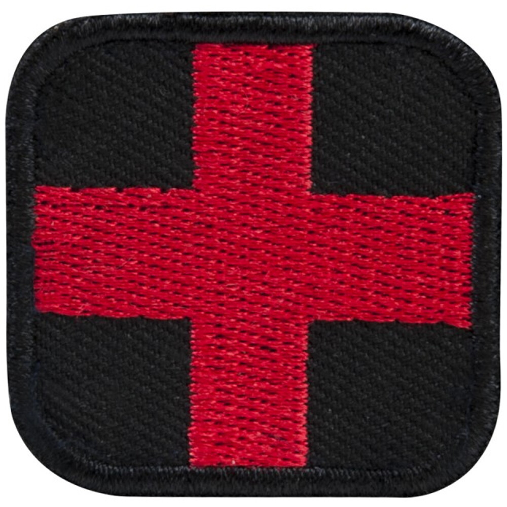 NcSTAR CVPAID First Aid Medic EMT Medical Hook and Loop Patch Red/Black 1.5"