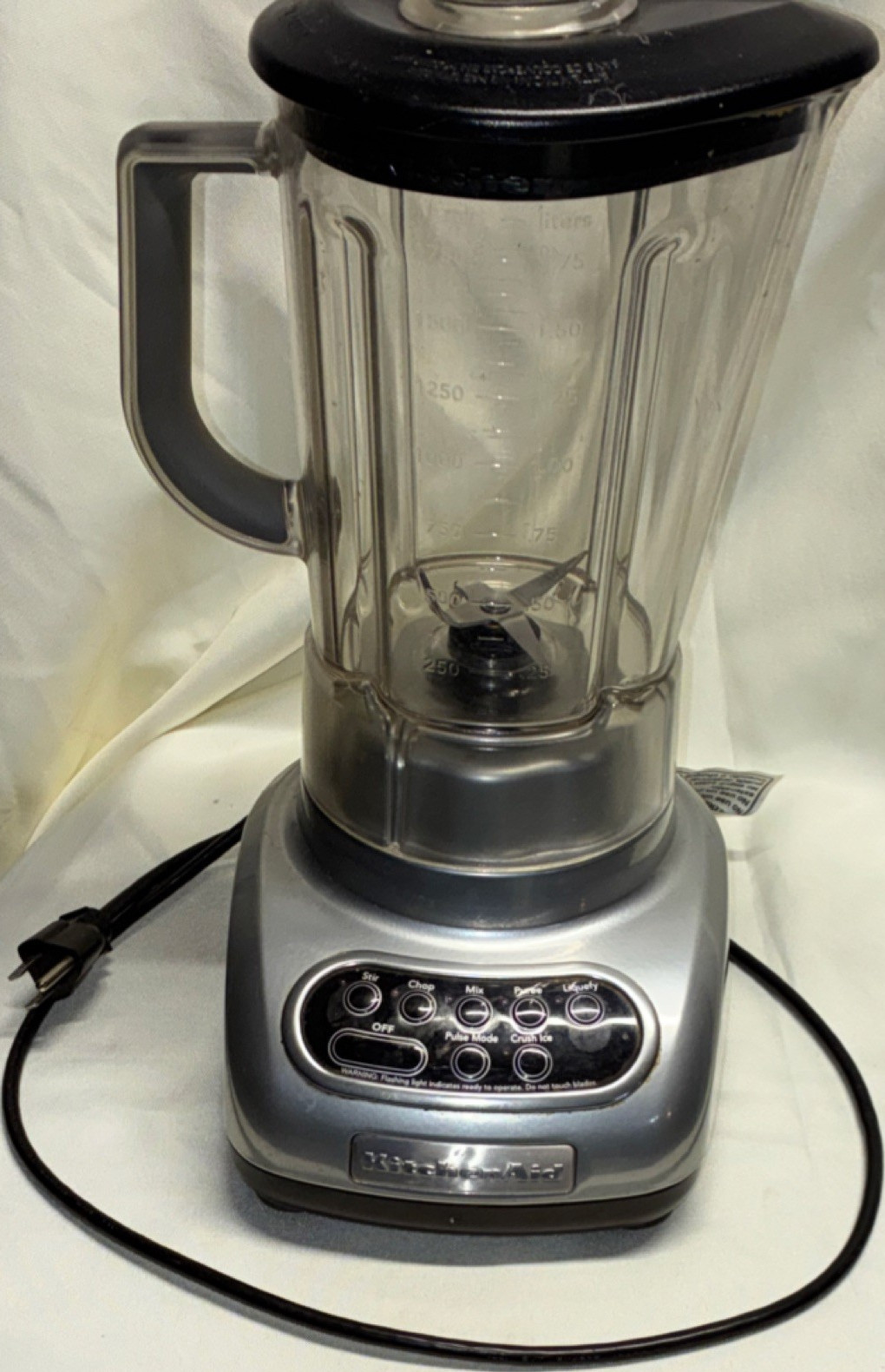 KitchenAid KSB560MC0 Silver Blender 600W 56oz 5 Speeds Ice Crusher Pulse