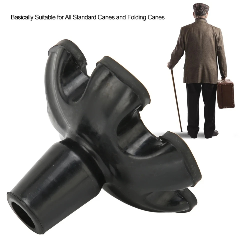 6 Point Cane Tip Replacement Rubber Foot 3/4" Self Standing Walking Cane Base