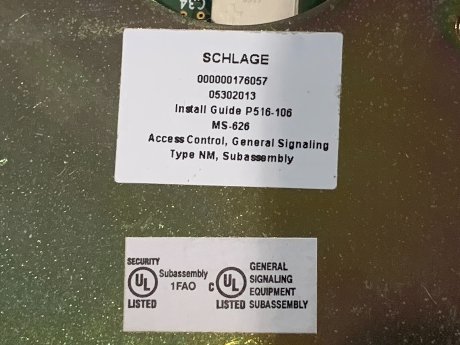 Schlage MS 626 MAG STRIPE READER - NIB