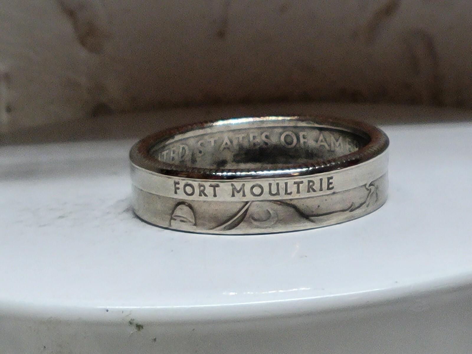 FORT MOULTRIE, SC. - Size 9 State Quarter Coin Ring