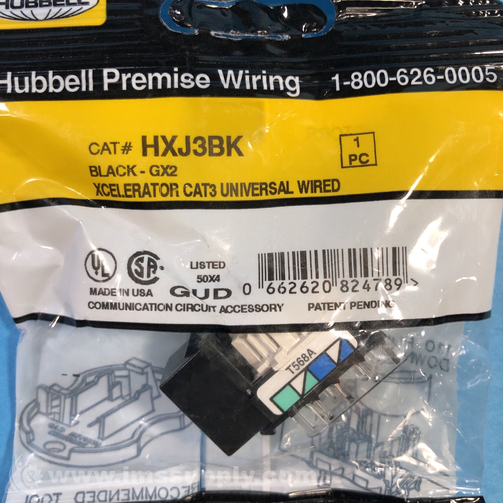 Hubbell HXJ3BK Junction Box FNFP