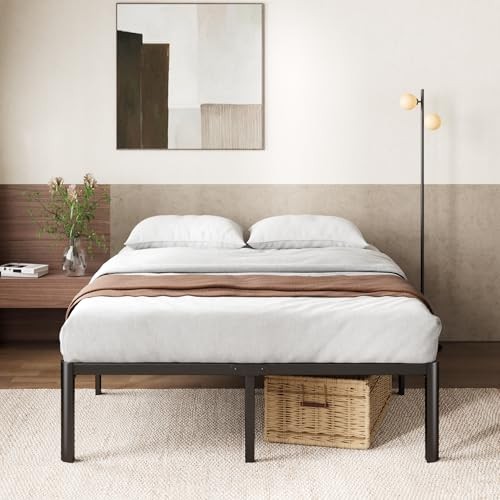 ZINUS VAN 16 INCH METAL PLATFORM BED STEEL SLAT SUPPORT KING FOLDABLE FRAME