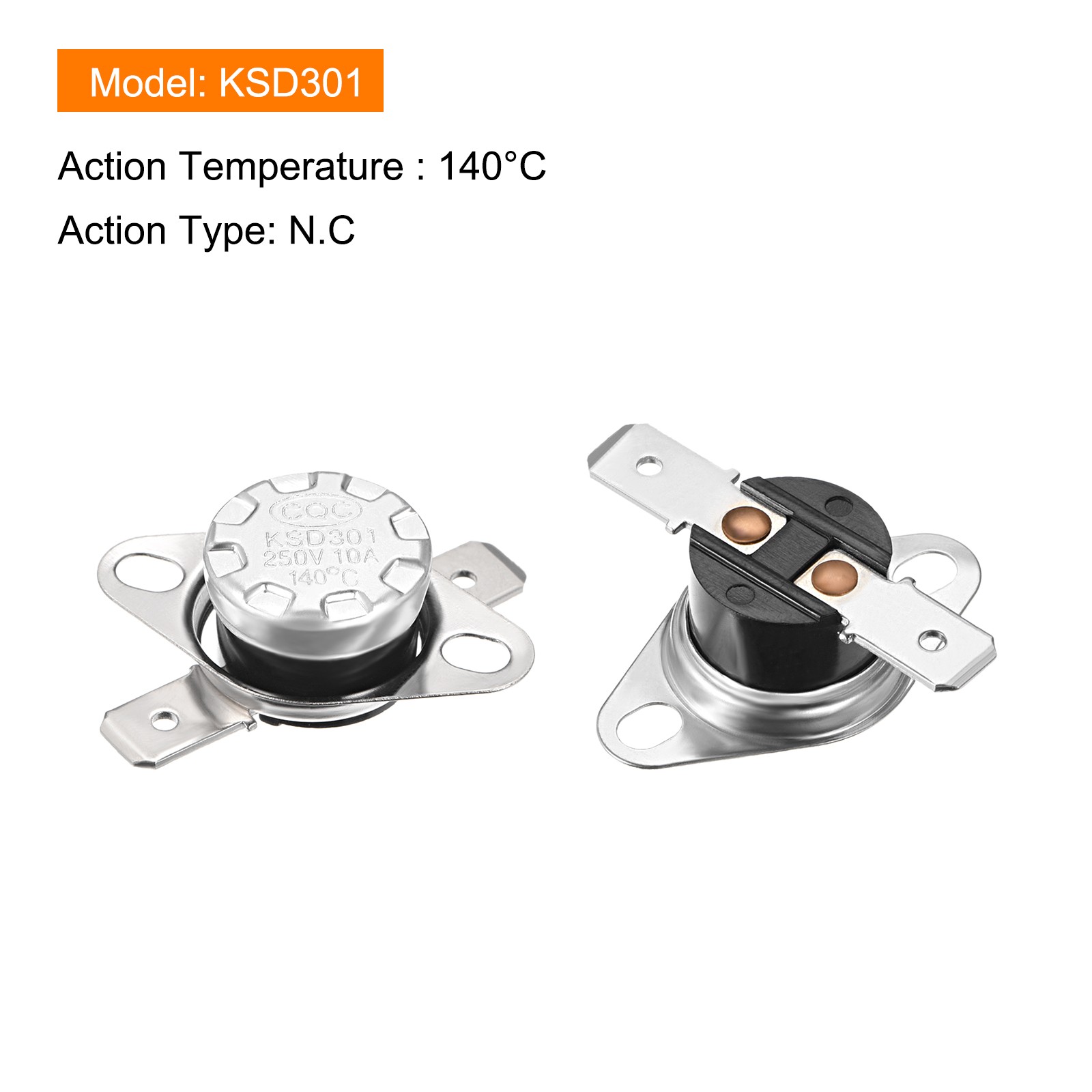KSD301 Thermostat 140C NC Temperature Thermal Control Switch 2 Pcs