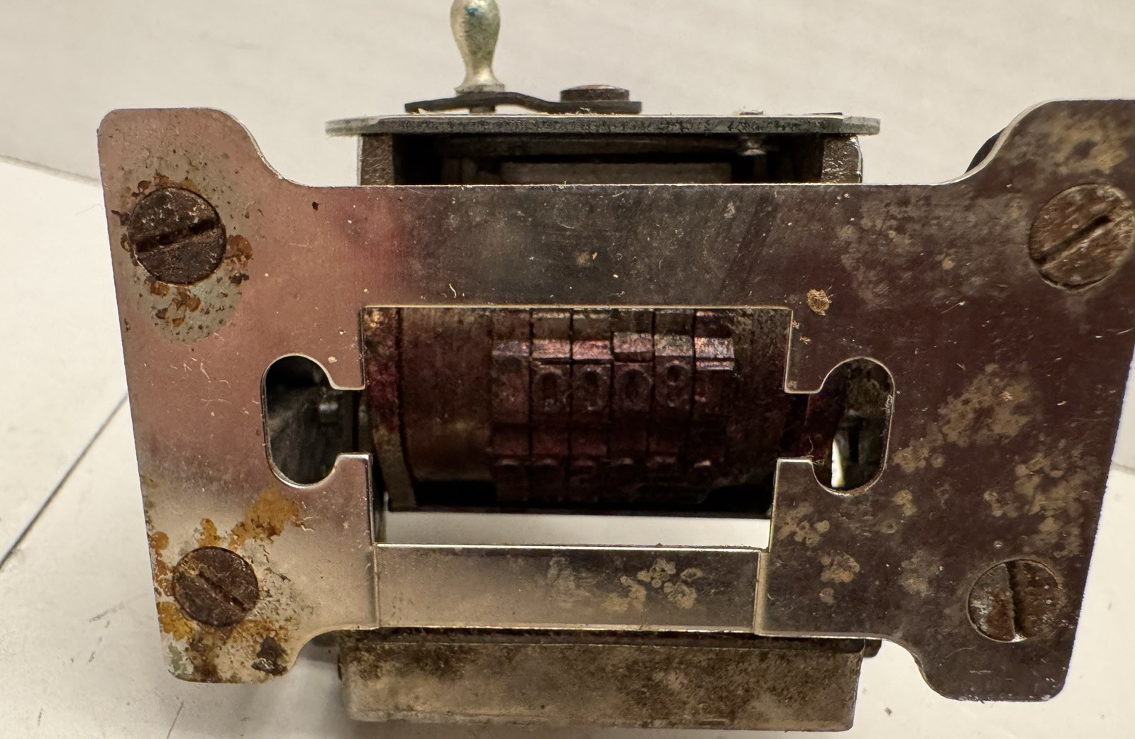 Vintage Bates Numbering Machine Ink Stamper 6 Wheels Style A