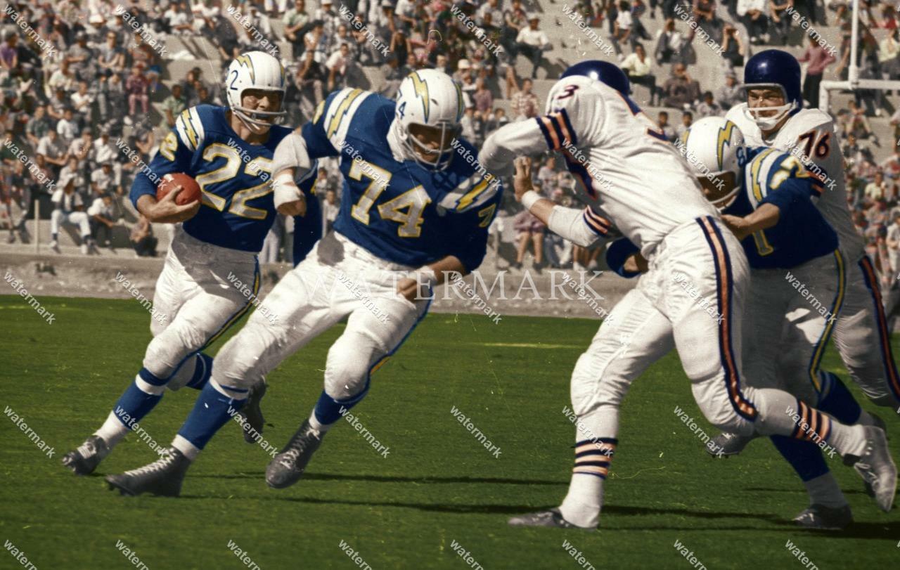 EL144 Keith Lincoln AFL SD Chargers Football 8x10 11x14 16x20 Colorized Photo