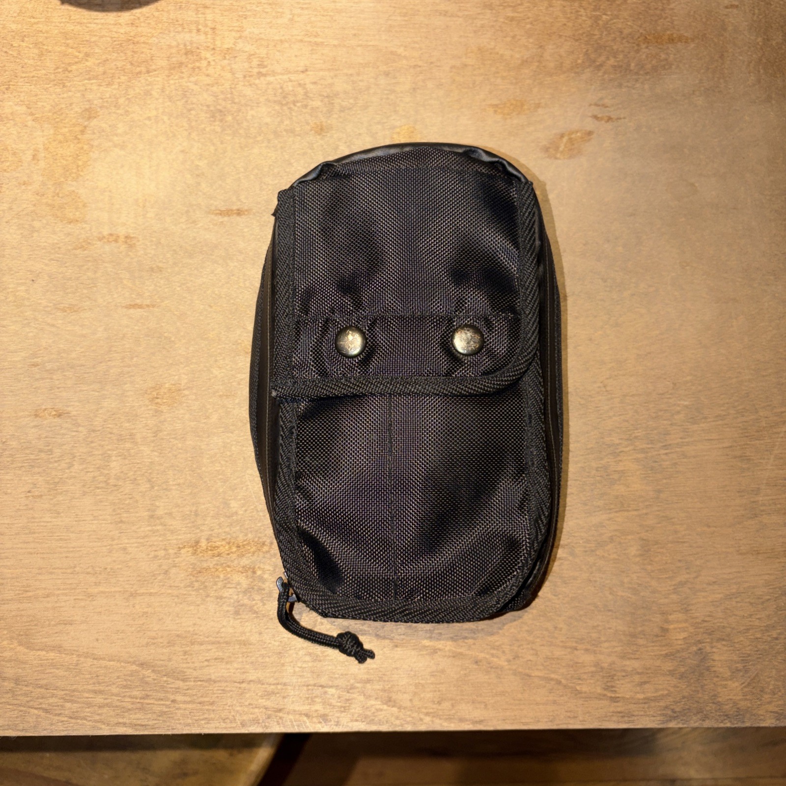Used Black MOLLE Gun Cleaning Pouch With Brushes And Cleaning Supplies