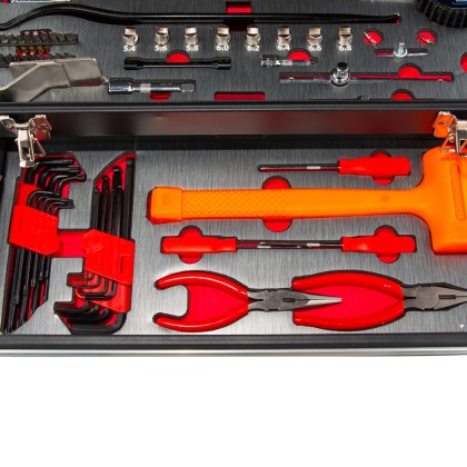 Bikemaster 3 Drawer Toolbox With 129 Piece Tool Set 510002
