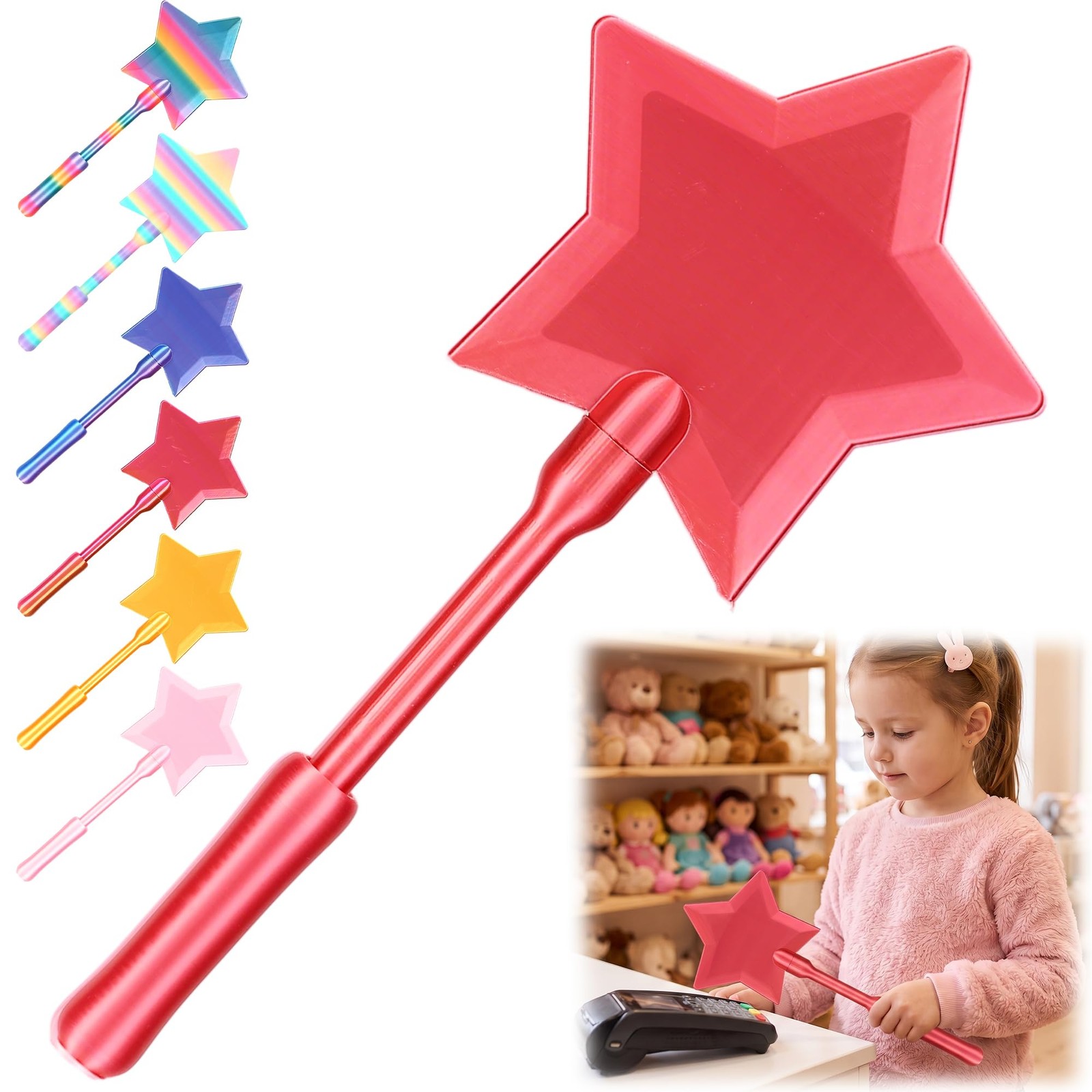 Doxcore 3D Printed Credit Card Wand–Magic Wand Credit Card Holder, Star Magic...
