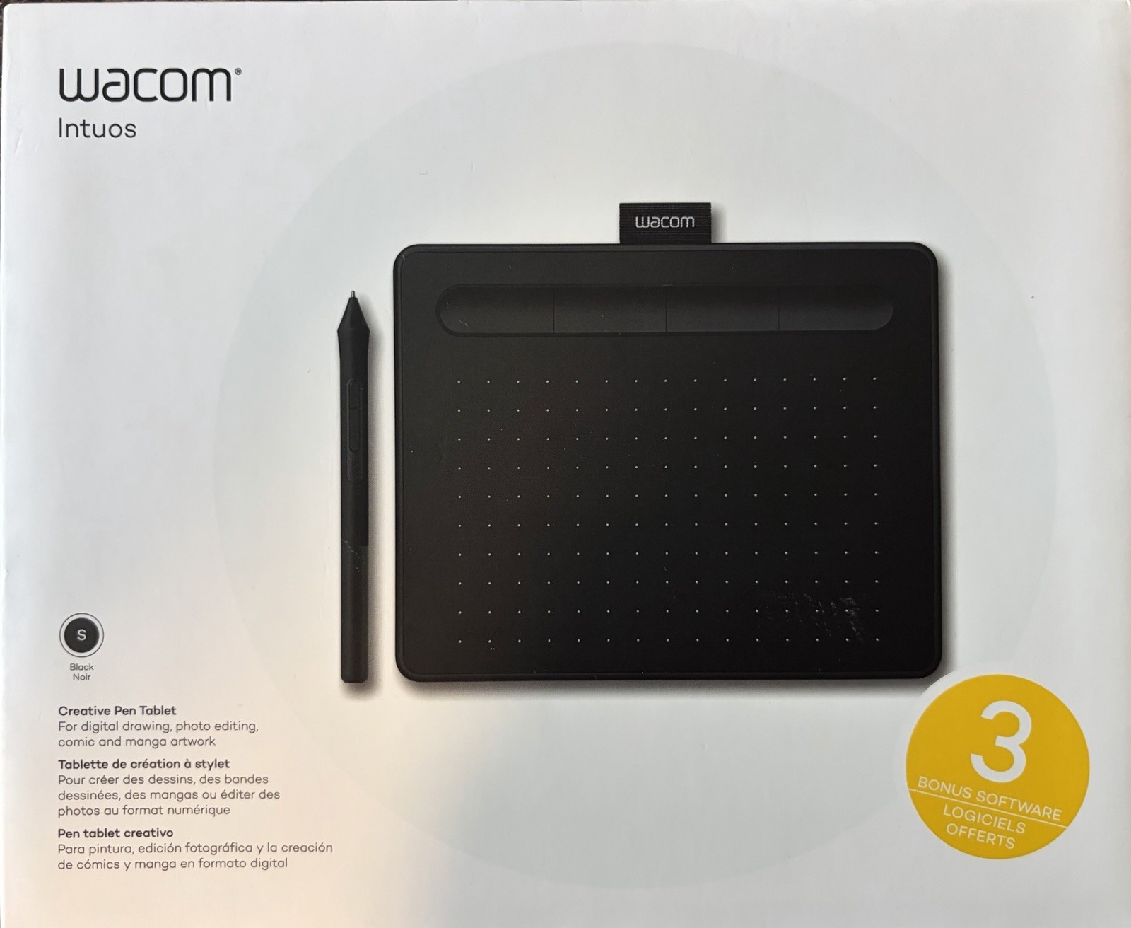 Wacom Intuos  Graphics Drawing Tablet & 3 Bonus Software New Sealed Box