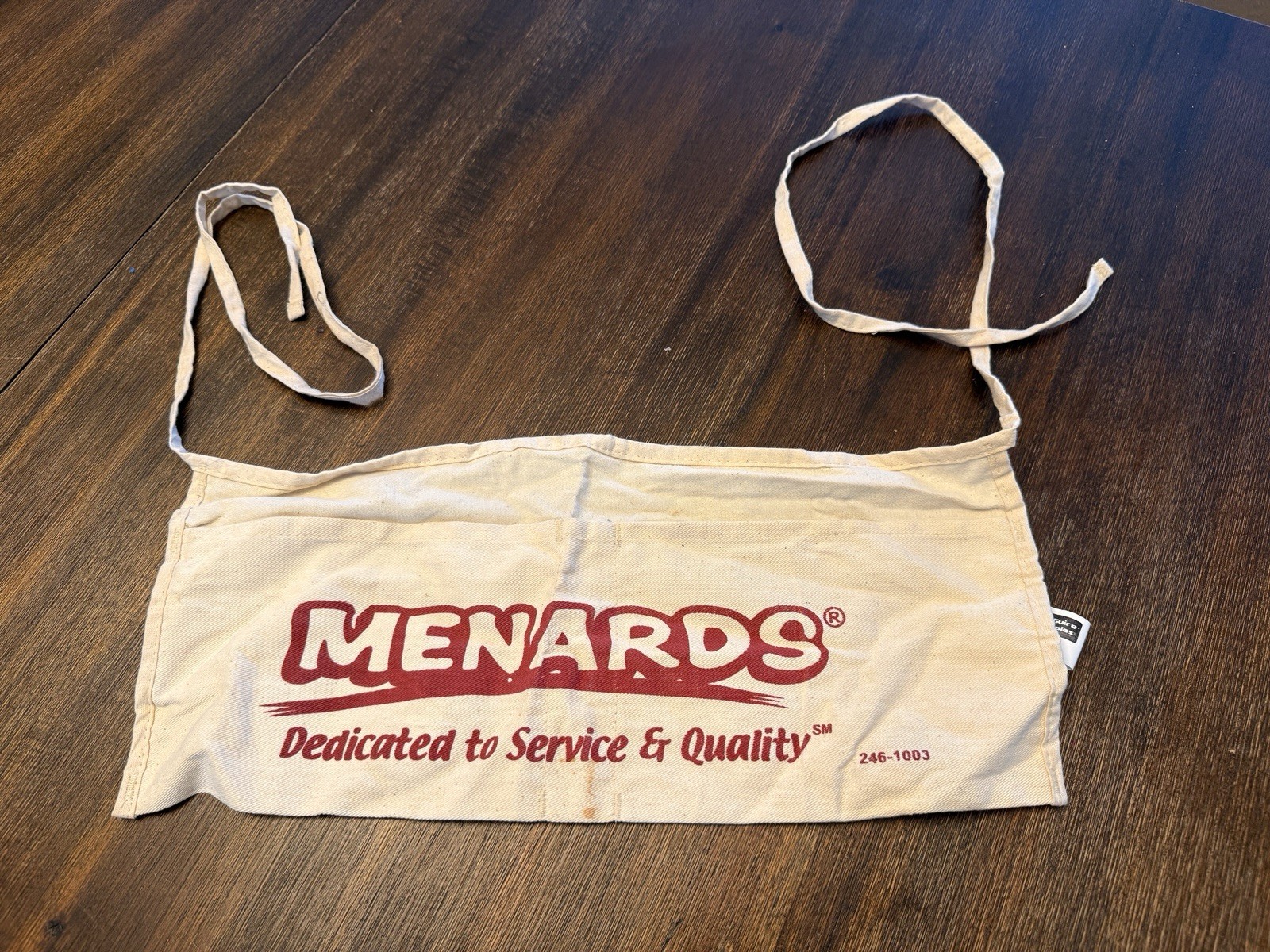Menards Cotton Nail Apron Tan With Red Lettering Construction Home Projects