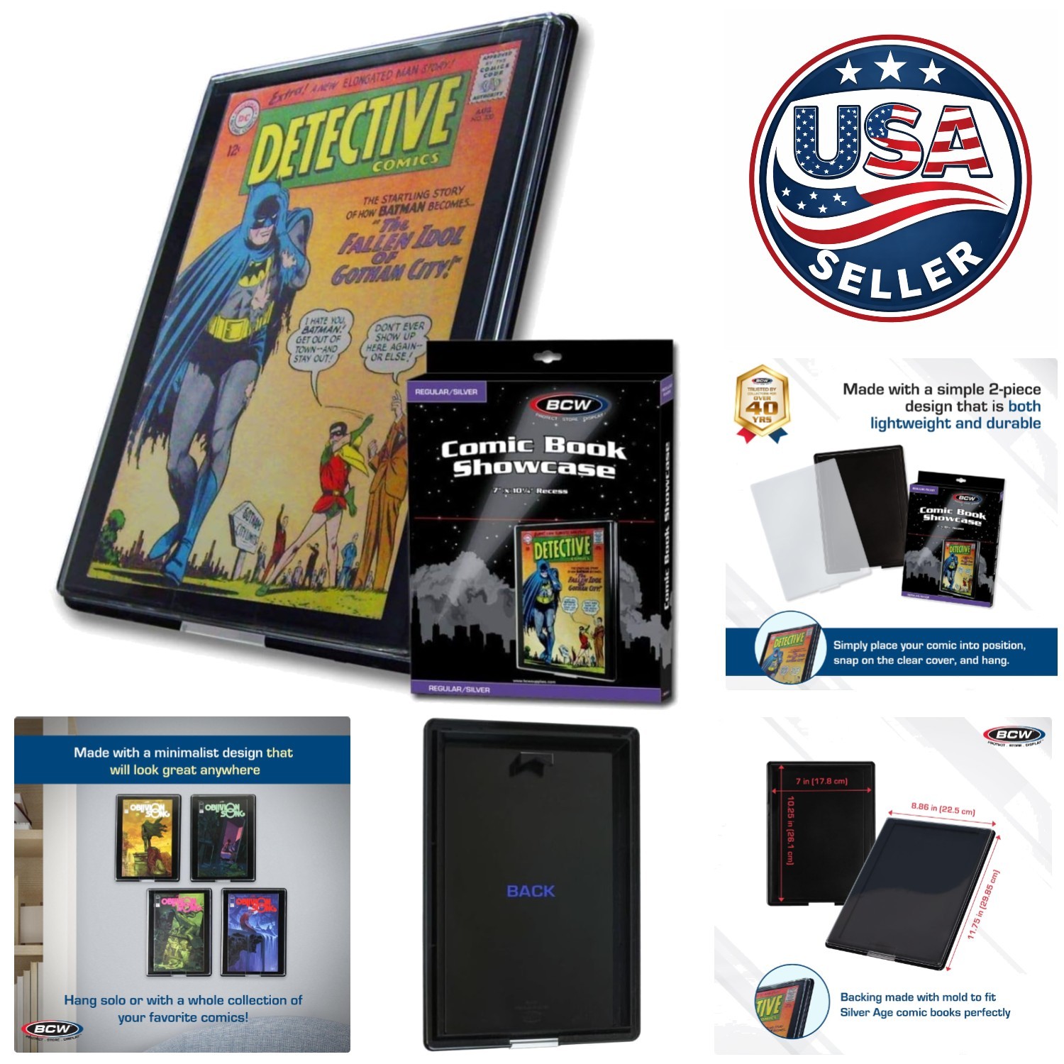 Elegant Wall-Mount Comic Book Frame – Protect & Display, 8.875 x 11.75 Inches