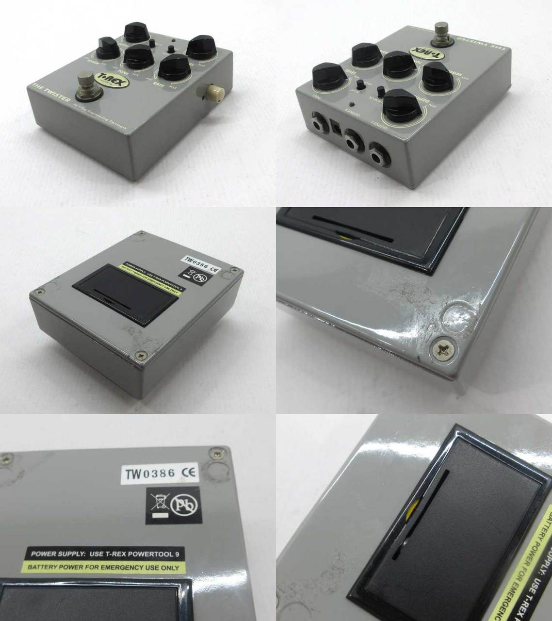 T-rex The Twister Chorus Flanger Guitar Effect Pedal Used