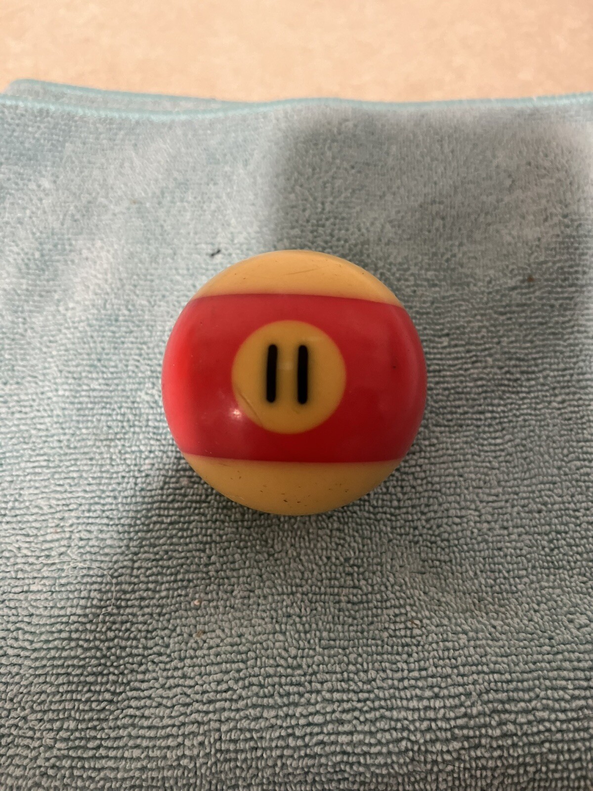 Vtg Single No. Billard Pool Ball Atandard 2 1/4" Replacement Number 11 Red