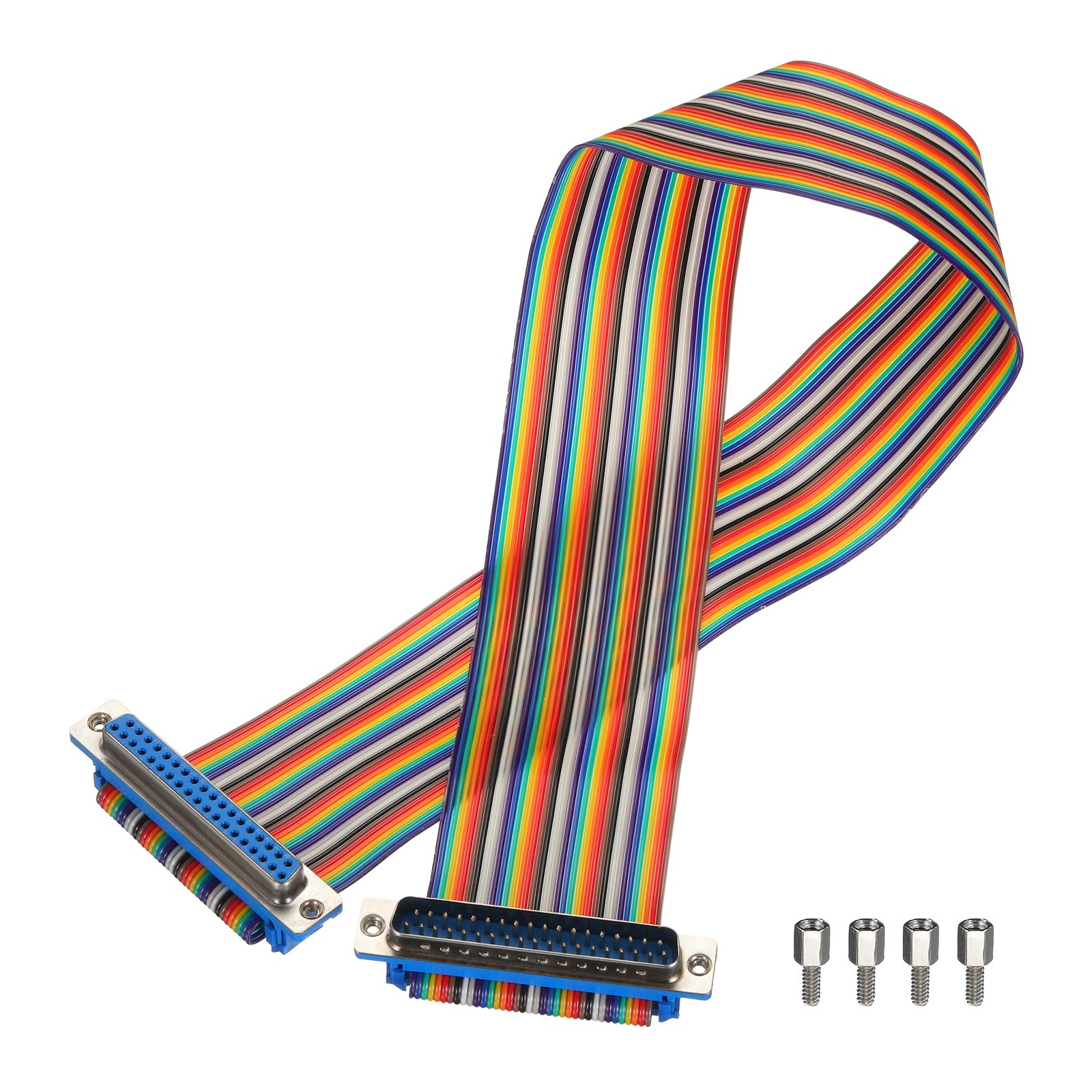IDC Rainbow Wire DB37 Male to DB37 Female 19.7 Inch Length