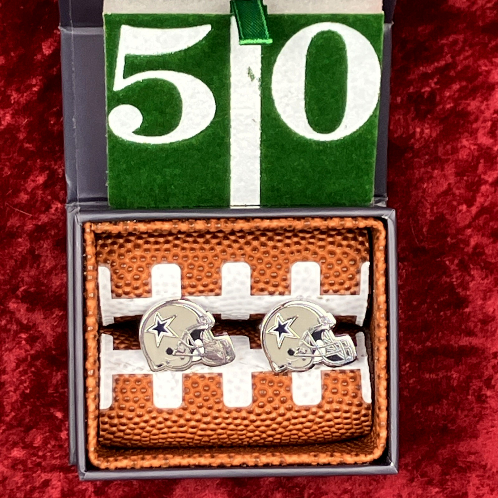NFL Dallas Cowboys Throwback Helmet Cufflinks NIB Orig. $250