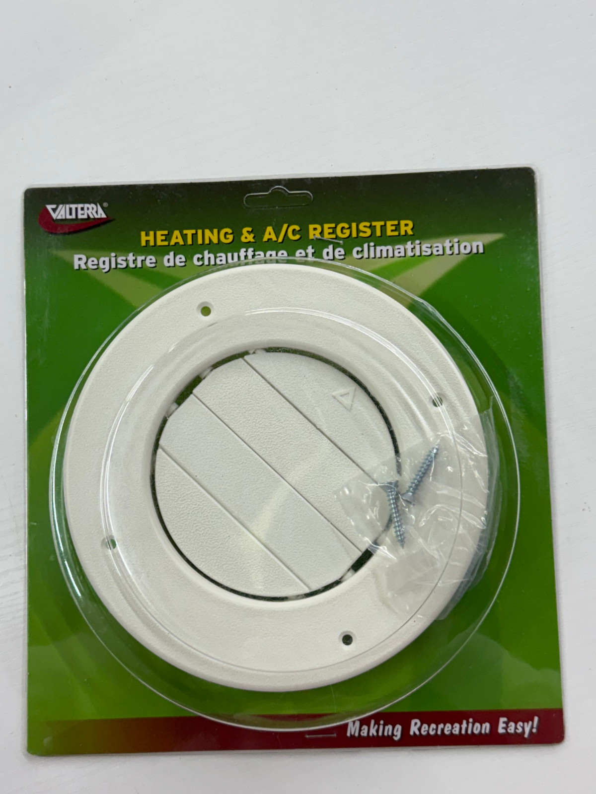 Valterra A10-3357VP Heat & A/C Register Dampered 360 Rotation (4.5" ID 6.5" OD)