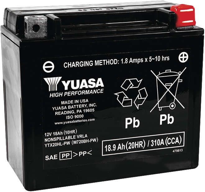 Yuasa GRT/YTZ Battery For Polaris SLH 700 1999 YUAM720BH-PW