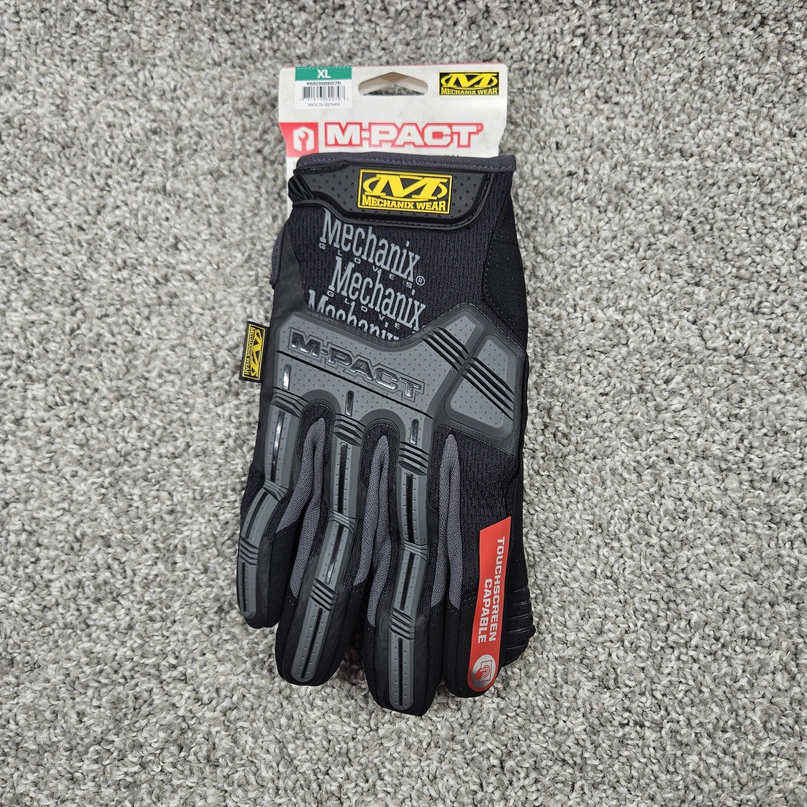 Mechanix Wear M-Pact Work Gloves Tactical Black XL Touchscreen Capable New