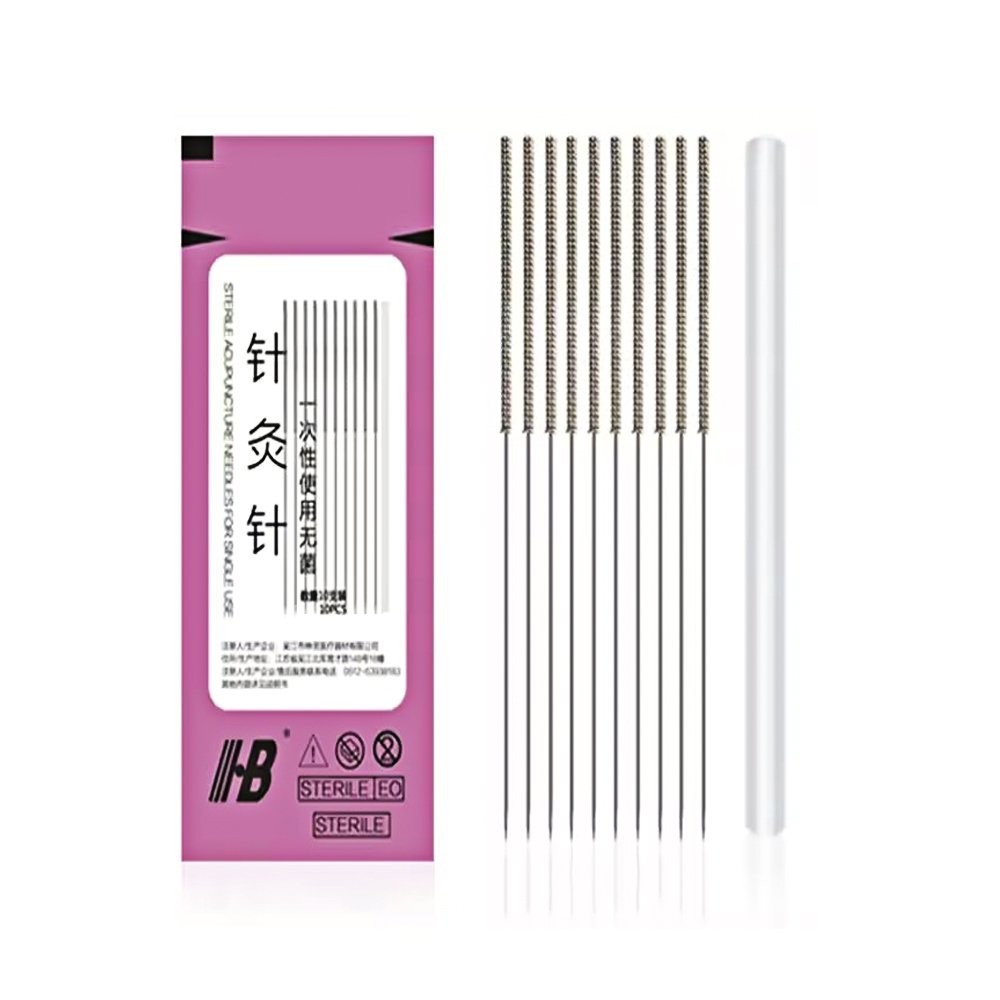 1000Pcs 0.25x30mm Acupuncture Manual Needles Steriled Disposable with Tube