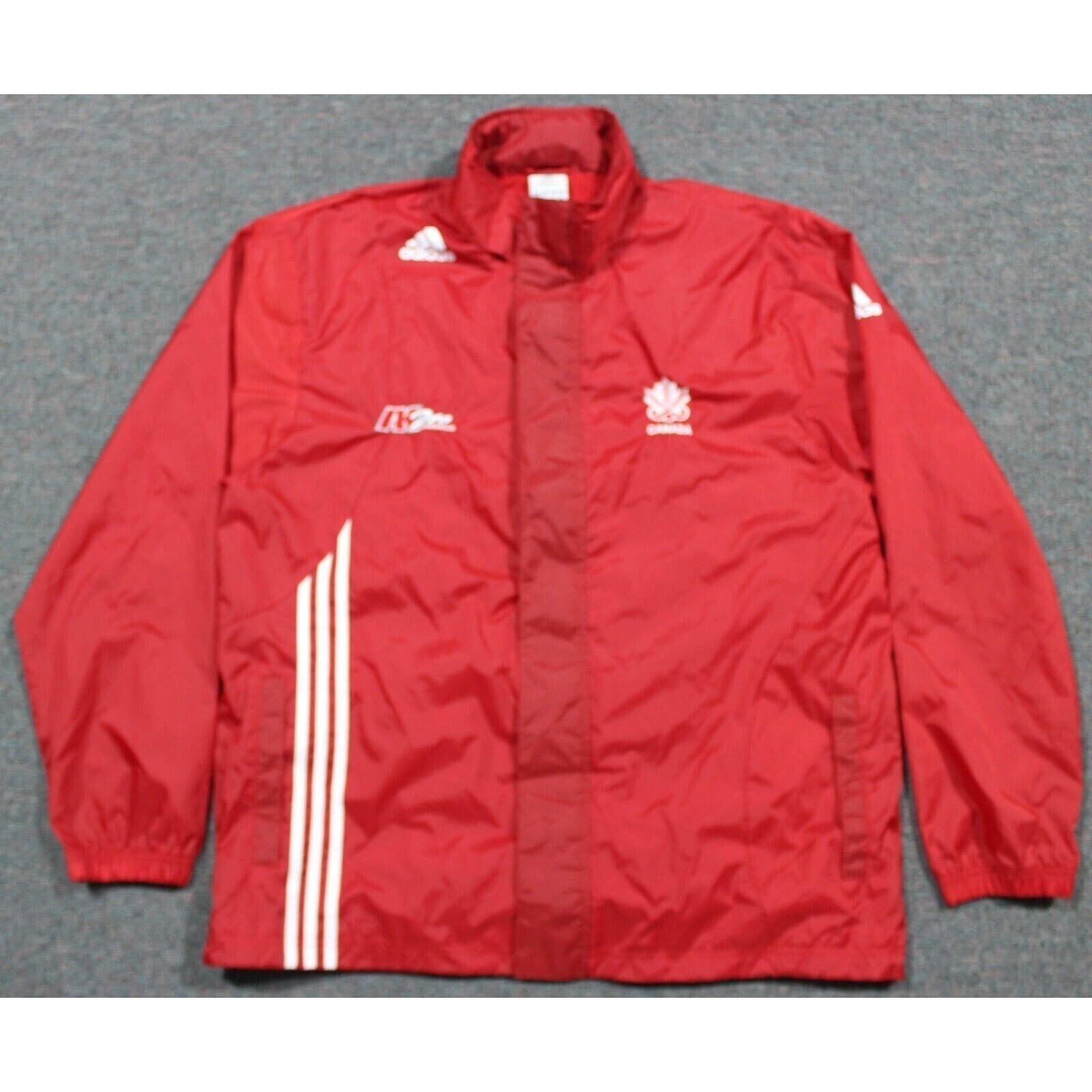 Canada Field Hockey Hooded Windbreaker Zip Up Jacket XL red adidas AKPRO Canada