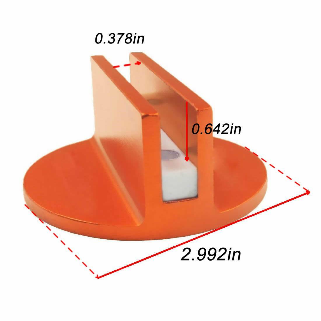 2X Slotted Universal Magnetic Jack Pad Pinch Weld Frame Rail Adapter Orange