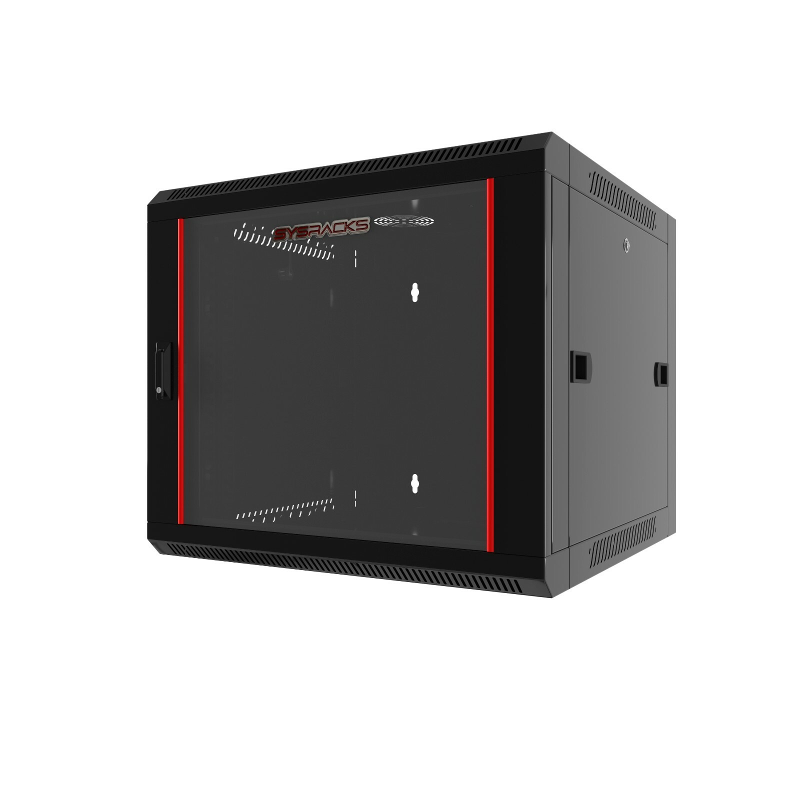Server Rack 9U Wall Mount Cabinet Locking Networking Data Enclosure Glass Door